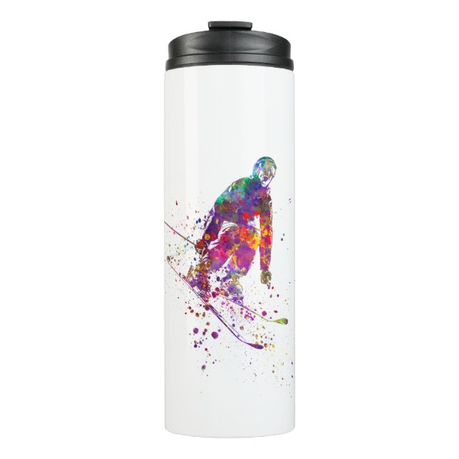 Termo watercolor skier (Anverso)