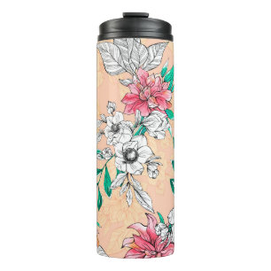 Termo Watercolor tropical flowers, seamless, romantic pa