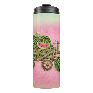 Termo Watermelon Harvest Farmhouse Watercolor Carro de m