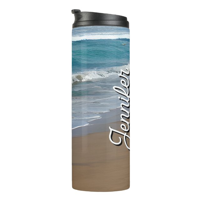 Termo Waves del océano azul de playa (Rotado hacia la derecha)