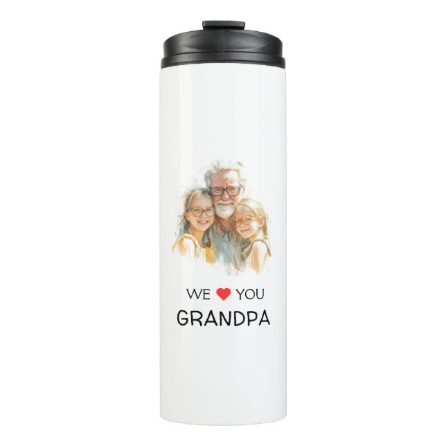 Termo We Love You Grandpa Thermal Tumbler | Custom Photo (Anverso)