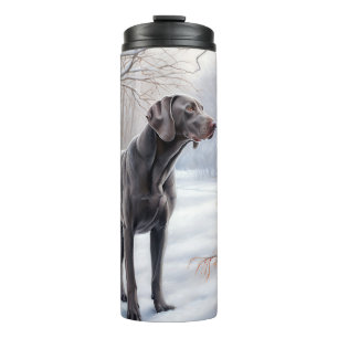 Termo Weimaraner Deja Que Nieva A Navidades