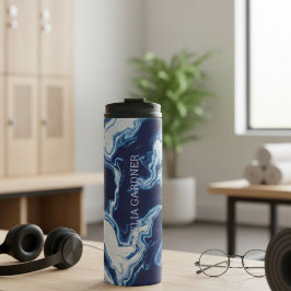Termo Wellness Waters Thermos - Matte Night Blue Name