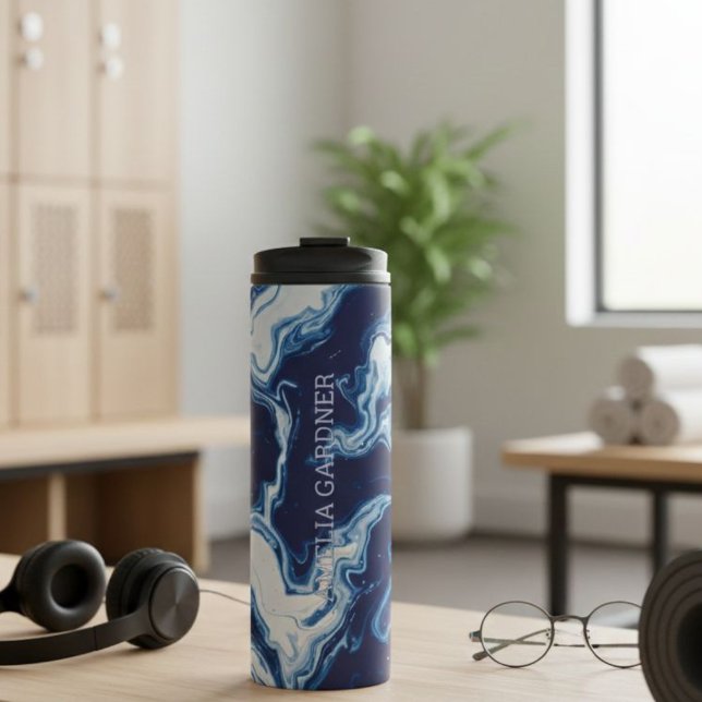 Termo Wellness Waters Thermos - Matte Night Blue Name (Subido por el creador)