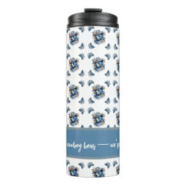 Termo Western Cowboy Bear - Blue Bear with Floral Bandan