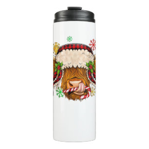 Termo Western Merry Christmas Highland Cow Xmas Farm Ani