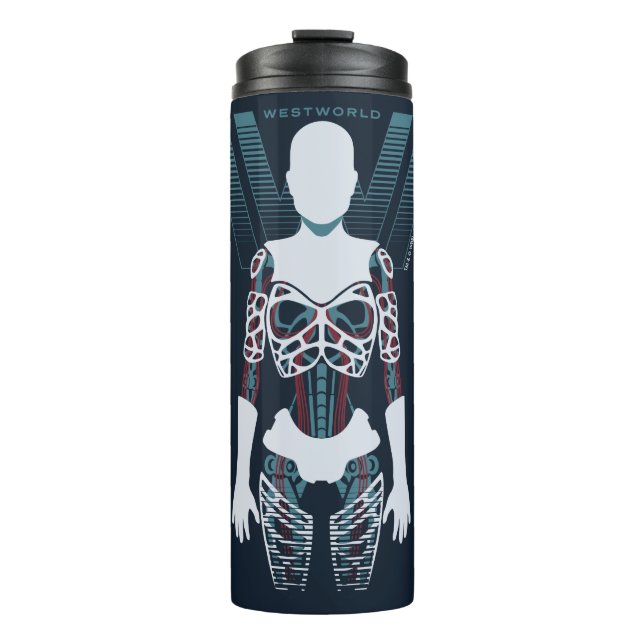 Termo Westworld | Android Skeleton Over Logo (Anverso)