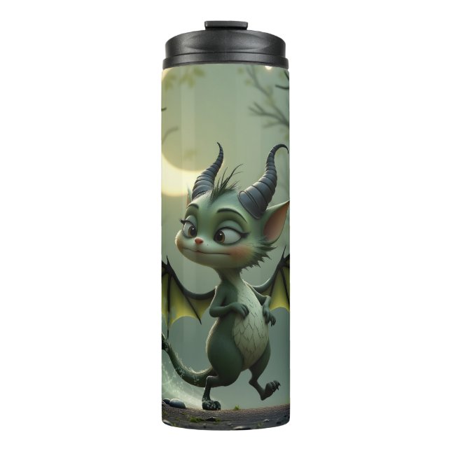 Termo Where moonbeams dance, little mischief awakens.  (Anverso)