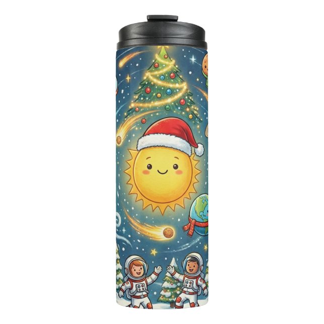 Termo  Whimsical Fun filled Solar System Christmas Party (Anverso)