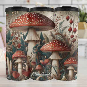 Termo Whimsical Red Toadstoide Mushroom Forest