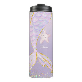 Termo Whimsical Watercolor Purpurina Mermaid