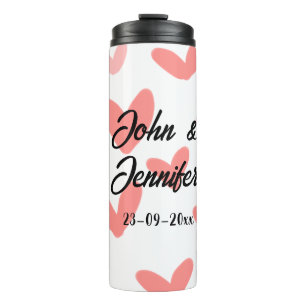 Termo white simple minimal text style wedding red heart