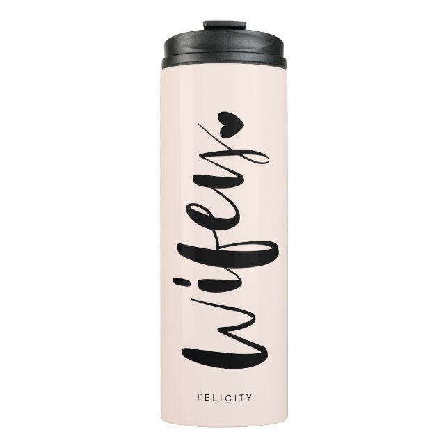 Termo Wifey Love Stylish Black Brush Script Typographic (Anverso)