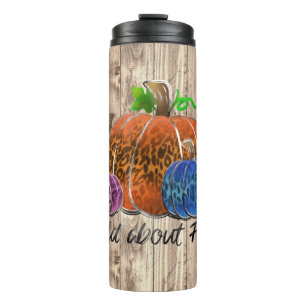 Termo Wild About Fall Leopard Print Pumpkins