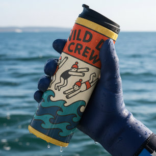 Termo Wild Dip Crew – Diseño de amigos de natación en el