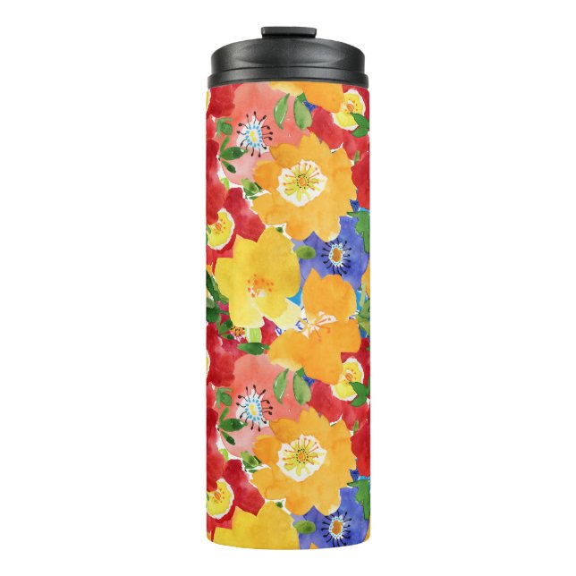 Termo wild flowers. Seamless repeated floral pattern. Se (Anverso)