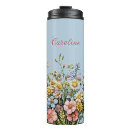 Termo Wildflowers & Add your name Thermal Tumbler