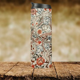 Termo William Morris arte diseño floral tumbler térmico