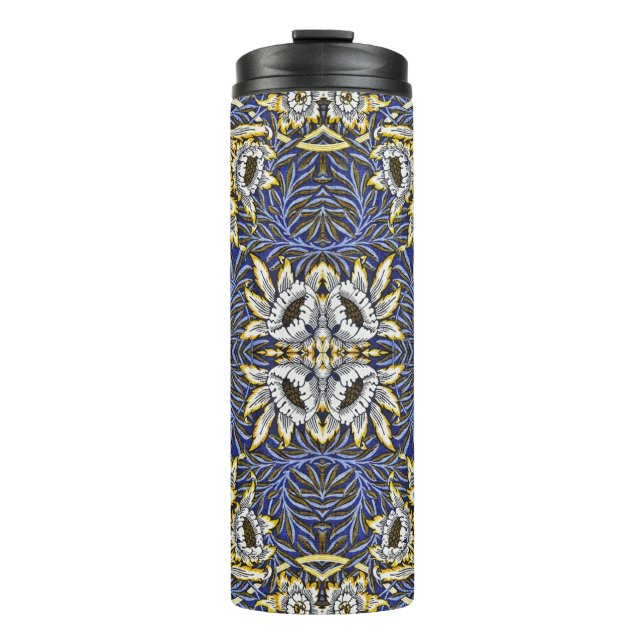 Termo William Morris Blue y Gold Tulip Willow Design (Anverso)