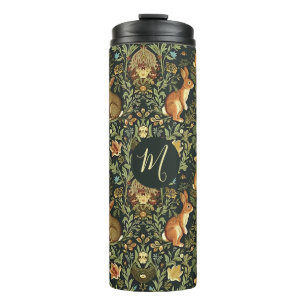 Termo William Morris Bosque Floral conejos Navidad