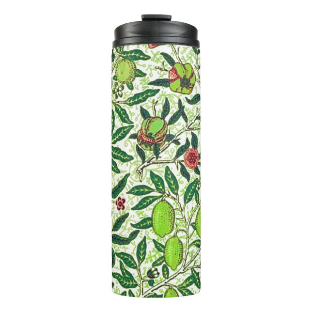 Termo William Morris Fruta Exótica, Lime Green (Anverso)