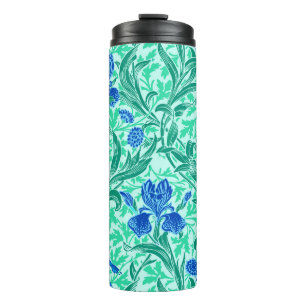 Termo William Morris Irises, Cobalt Blue, Aqua y Verde a