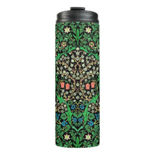 Termo William Morris Jacobean Floral, fondo negro