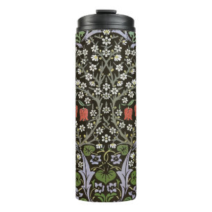 Termo William Morris - Patrón de espinas negras vintage