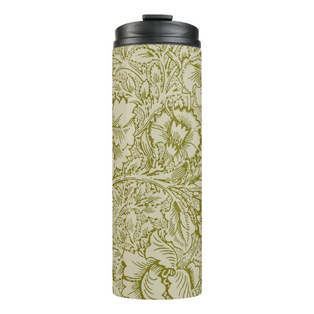 Termo William Morris Poppy Classic Floral Green (Anverso)