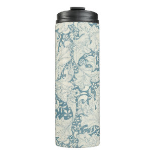 Termo William Morris Wallflower damasco azul floral