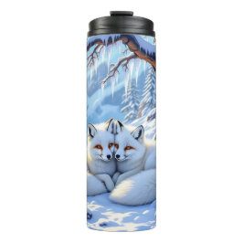 Termo Winter Foxes on a Snowy Winter Day 