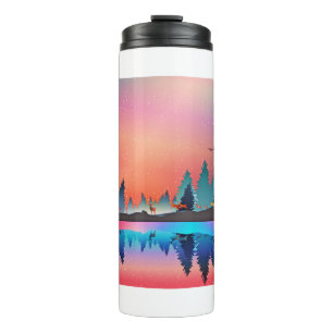Termo Winter Lake Animals Forest Water Snow Fox