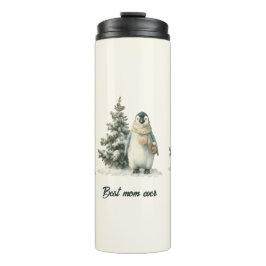 Termo Winter Penguin “Best Mom Ever” Design