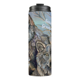 Termo Wintery de Lobos Árticos