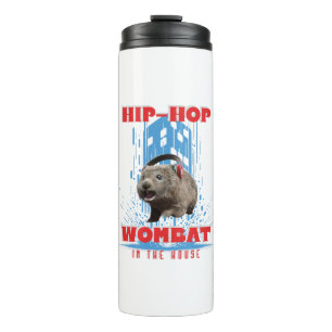 Termo Wombat de Hip Hop Música Divertida Animal