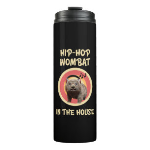Termo Wombat divertido de Hip-hop en la casa
