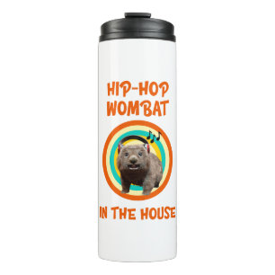 Termo Wombat divertido de Hip-hop en la casa