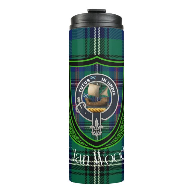 Termo Wood Scottish Clan Tartan & Crest (Anverso)