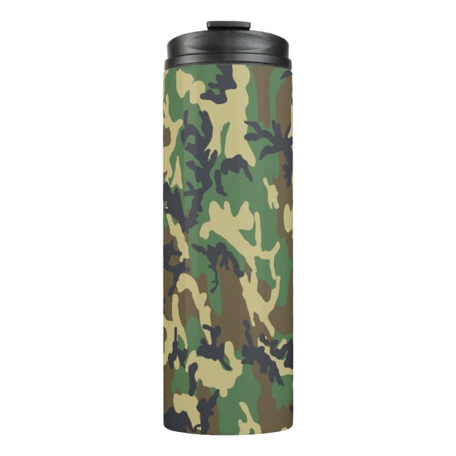 Termo Woodland Camo Pattern Travel Mug (Anverso)