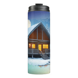 Termo *~* Woods Tree Pine Stream Cabina Noche Moon