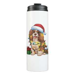 Termo Xmas Iluminando Santa Hat Cristo de perro tibetano