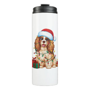 Termo Xmas Iluminando Santa Hat Cristo de perro tibetano