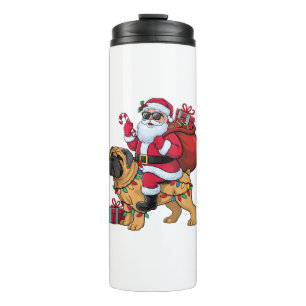 Termo Xmas Luces Graciosa Santa Riding Perro malvado ing
