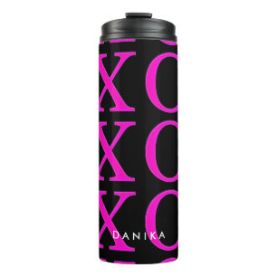 Termo Xoxo de PixDezines/fondo caliente de pink/DIY