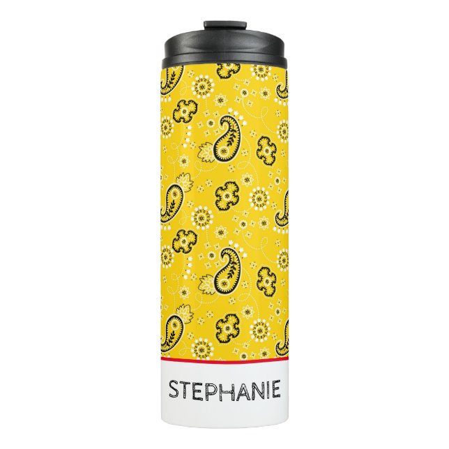 Termo Yellow Bandana Adventure NAME Travel Fun (Anverso)