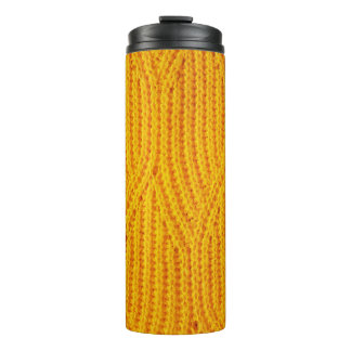 Termo Yellow knitted surface textile material background