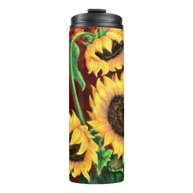 Termo Yellow Sunflowers Thermal Tumbler (Anverso)
