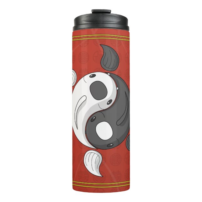 Termo Yin y Yang el Tumbler Termal de Koi (Anverso)