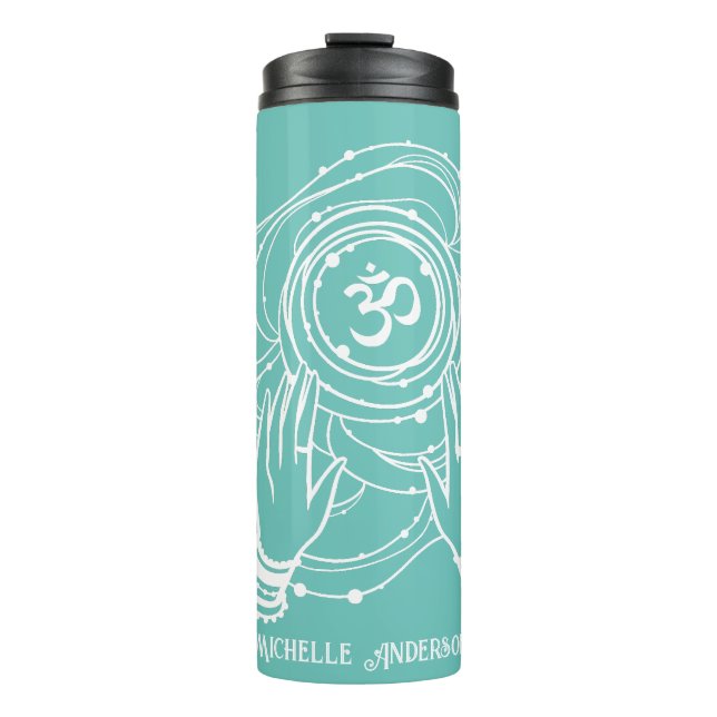 Termo Yoga Chakra Crown Mantra Thermal Tumbler (Anverso)