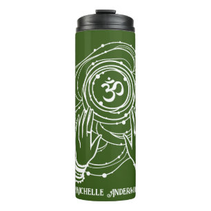Termo Yoga Chakra Crown Mantra Thermal Tumbler